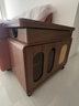城市屋顶实木茶几可移动升降折叠实木茶几客厅家用角几小户型推车沙发边几 胡桃色-整装【免安装】 实拍图