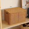 ken's大号收纳筐塑料藤编抽屉式整理篮带盖玩具收纳箱北欧 浅咖色44*30*28/29cm翻盖 实拍图