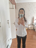 雀后白衬衫女职业长袖时尚正装设计感小众工作服 白色 S 实拍图