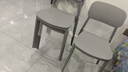 靠背椅子餐椅家用现代简约加厚久坐舒服塑料凳子北欧网红商用餐桌 灰色单四把装【加固出口品质】 实拍图