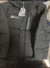 雪中飞秋冬新款时尚休闲舒适廓形男士“H”版型印花立领连帽羽绒服男 黑色|8056 3XL /190/108A 实拍图
