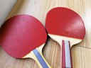 红双喜DHS狂飚乒乓球拍 直拍双面反胶弧圈结合快攻5星单拍H5006(附拍套) 实拍图