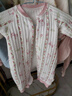 初生婴儿衣服纯棉加厚连体衣冬季新生儿男女宝宝夹棉保暖棉服爬服 2件-冬款(净色粉+花花兔) 66cm  (12-15斤以内) 实拍图