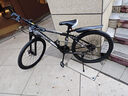 EG7山地自行车成人学生变速越野单车双减震赛车26寸青少年男女 辐条【升级减震 超强承重】黑白 26寸21速【适合：160-180CM】 实拍图