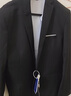 罗蒙西服套装男士商务修身西装男职业正装小西服新郎伴郎结婚礼服外套 黑色双扣【西服+西裤+衬衫】 2XL /180【130-145斤】+7件礼品 实拍图