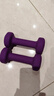 PROIRON普力艾 浸塑哑铃女士家用纯铁小哑铃儿童初学者健身 紫色1.5kg*2 实拍图