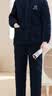 芬腾睡衣男防静电三层夹棉秋冬新款挡风拉链长袖家居服套装 实拍图