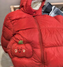 巴拉巴拉童装儿童羽绒服宝宝男女童2025冬装新款婴儿外套保暖上衣泡芙羽绒 红色小南瓜61003-白鸭绒 110 （充绒量93g 适合3-5岁） 实拍图