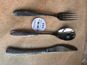 美厨（MAXCOOK）316L不锈钢刀叉三件套 切牛排专用刀叉西餐组合勺子套装MCGC4454 实拍图