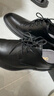 卡帝乐鳄鱼男鞋商务正装皮鞋男士真皮休闲软底软面系带加绒内增高结婚鞋 XQLQHH3668黑色6厘米增高款 43 实拍图