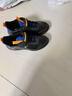 乔丹男大童跑步鞋儿童冬季革面运动鞋子魔术贴童鞋 黑色/炫目蓝36 实拍图
