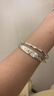 顺庆银楼9999足银手镯光面推拉圆肚手镯亲子款满月新年礼物送女友 大人款推拉20克单个配证书 实拍图