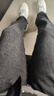 罗蒙牛仔裤男士直筒宽松长裤新款秋季弹力休闲裤子男ZH7620黑灰色32 实拍图
