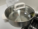 九阳（Joyoung）0涂层秒涮电火锅火锅专用锅电锅家用4-8人不粘分体式可拆洗多功能电蒸锅不锈钢电煮锅6L火锅锅GN64 实拍图