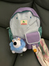 SHUKIKU乐兜兜儿童公仔双肩包幼儿园书包小学生防泼水背包 海盐茄紫M 实拍图