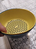 双层塑料洗菜盆沥水篮子厨房神器多功能客厅家用水果盘洗水果菜篮 青黄色 1个 实拍图