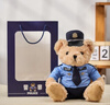 范缇思警察小熊公仔毛绒玩偶公安消防警熊女生日泰迪熊儿童520节日礼物 公安熊【带礼袋】 坐高27CM 实拍图