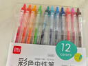得力(deli)【热门商品】彩色按动中性笔 6色中性笔 0.5mm子弹头学生中性笔水笔签字笔 6支/盒SA503 实拍图
