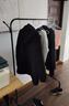 喻品衣架落地衣帽架挂衣架卧室客厅晾衣杆晒衣架可置物加粗MJ53黑100 实拍图