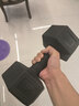 华亚（HUAYA） 哑铃环保包胶六角手铃男士家用健身器材 10KG 一对（5KG*2只） 实拍图