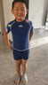 李宁（LI-NING）儿童泳衣男女童分体防晒冲浪服舒适透气海边温泉泳装671深蓝色150 实拍图