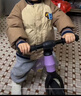 喜尔唯儿童平衡车1-3-6-12岁两轮无脚踏滑步车小孩自行车2-5岁宝宝滑行 紫色12寸-送骑行礼包-推荐85-109CM 充气轮+挡泥板 实拍图