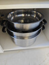 九阳（Joyoung）蒸锅不锈钢双层蒸锅蒸鱼蒸馒头包子家用不锈钢蒸蒸笼大容量28CM 实拍图