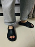 LATE TIME软弹户外拖鞋男士夏季软底防滑运动拖鞋情侣居家凉拖鞋女外穿 黑色 42-43 【标准码】 实拍图