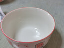 釉下彩可爱卡通碗碟套装家用高颜值陶瓷碗筷盘餐具 2碗2勺 4件套 实拍图