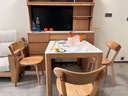 源氏木语实木岩板餐桌小户型餐厅饭桌北欧简约餐桌原木风1.4m+4餐椅京享家 实拍图