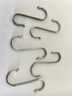 美居客 厨房挂钩免打孔不锈钢S型挂钩强力无痕浴室门后挂钩8cm5只(扁钢) 实拍图