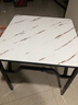 裕邻可折叠桌子家用小户型餐桌掼蛋专用桌户外桌子方形小桌子YLZ05 白理石纹-加厚稳固不挡腿 80cm 实拍图