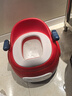 日康（rikang）儿童马桶 宝宝坐便器便盆加高前挡 PU软垫三合一功能 红色X2004-9 实拍图