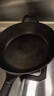 九铸带杉木盖28cm深煎锅铸铁锅平底锅无涂层不粘锅燃气灶电磁炉煎炒锅 实拍图