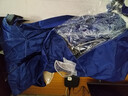 雨衣电动车摩托车雨披成人男女单人双帽檐雨衣加大加厚骑行雨衣 大号双人双帽横宽1.9米 蓝色 实拍图