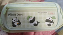 得力（deli）熊猫痛包学生笔袋 简约双拉链大容量铅笔盒多功能文具收纳袋 男孩女孩礼物绿BC435 实拍图