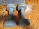 Keep 彩色浸塑哑铃 男士女士家用家庭健身肌肉塑形轻重量岩石灰 4kg*2 实拍图