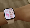 Apple/苹果 Watch Series 10 智能手表GPS款42毫米玫瑰金色铝金属表壳淡桃粉色运动型表带S/M MX1R3CH/B 实拍图