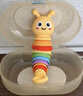 马博士婴儿牙胶硅胶牙咬胶0-1岁宝宝摇铃玩具安抚百变扭扭毛毛虫黄色 实拍图