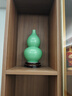 傲世景德镇陶瓷器新中式小花瓶工艺品客厅摆件办公室博古架茶室装饰品 影青葫芦瓶（配木质旋转底座） 实拍图