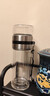 【京东物流配送】大容量茶水分离商务泡茶杯高硼硅双层玻璃水杯 银本色350ml 实拍图