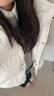 FDR旗舰店 R字毛领连帽羽绒服男女秋冬季加厚保暖面包服外套 白色（灰毛领升级版） [可拆卸毛领] M 实拍图