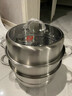 康巴赫304不锈钢双层蒸锅蒸笼复底大汤蒸锅多功能锅具30cm燃气灶通用 实拍图
