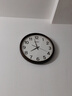 汉时（Hense）实木挂钟客厅挂墙时钟简约大数字挂表家用石英静音钟表35cm HW31 实拍图
