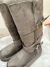 星期六雪地靴女厚底加绒复古加厚保暖不过膝棉靴2026冬季新款百搭 灰色 36 (230mm) 标准码 实拍图