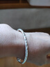 菜百首饰 银手镯 足银镭射满天星手镯 女款足银手镯  定价 YS 实拍图