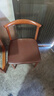 餐椅现代简约网红牛角椅餐厅咖啡厅餐桌椅子北欧轻奢靠背凳子卧室  （摩卡色软皮）田园胡桃铁架 实拍图