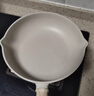 炊大皇  炒锅 麦饭石色不粘锅多功能少油烟炒菜锅平底30cm 电磁炉通用  实拍图