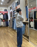 优衣库常规款女装针织廓形长裤/弯刀镰刀裤子483722 482287 483722/32深米色 S 实拍图