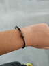 周生生【细绳】串珠3mm细版手绳转运珠男女定价不锈钢绳-黑色 J19 实拍图